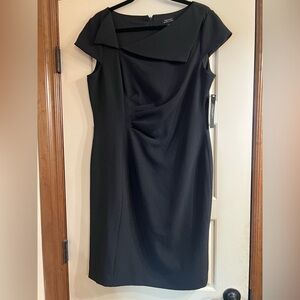 Tahari Black Midi Dress